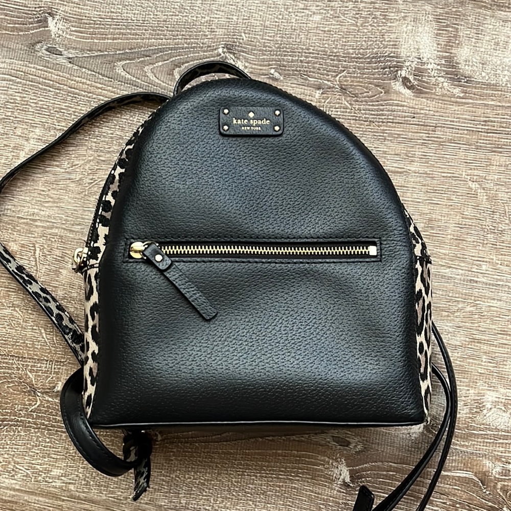Kate Spade Leopard print leather mini backpack